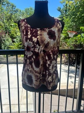 Veronica M Purple Tie-Dye Scoop Neck Tank Top